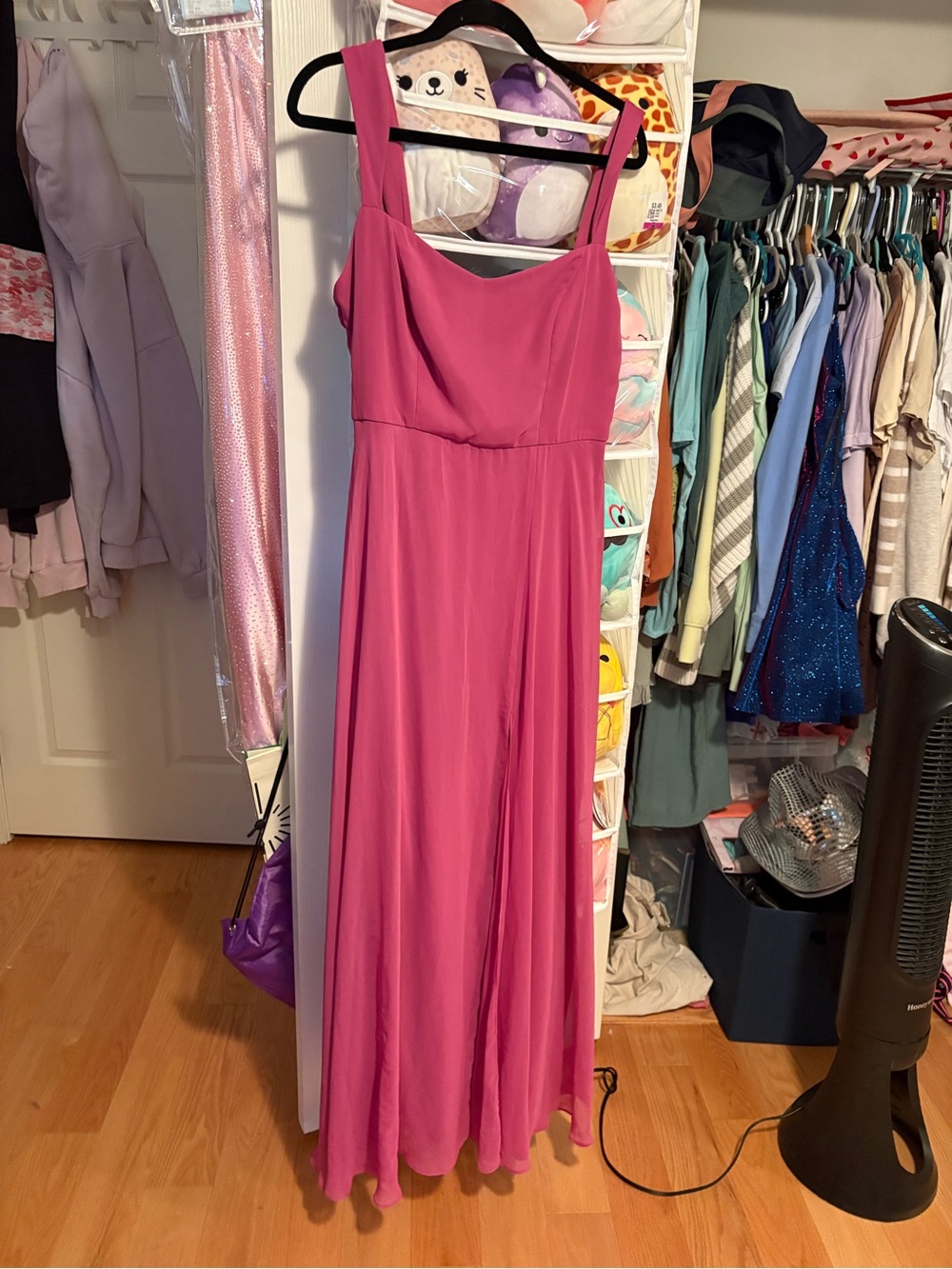 After Six Fuchsia Pink Sleeveless Maxi Dress